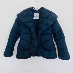 Moncler Girls Goose Down Puffer Black Jacket Size 10A 140 Italian Luxury